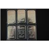 Image 1 : Johnson Matthey Assayers & Refiners Silver Ingot; .999 Fine Silver 1 Oz.; Lot of 5