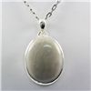 Image 1 : 48.5ctw Creamy Agate Silver Pendant