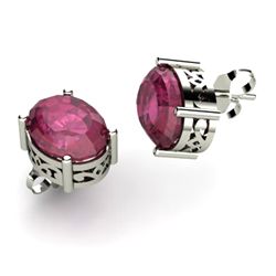 Ruby 4.40ctw Earring 14kt White Gold