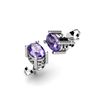Image 1 : Tanzanite 0.96ctw Earring 14kt White Gold