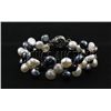 Image 1 : 99.37CTW 7" WHITE-PEACH-LAVENDER-BLACK SIOPAO BRACELET