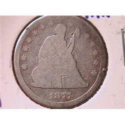 1877-CC Seated Quarter RARE