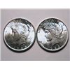 Image 1 : 1923 & 1925 BU Peace Dollars MS60