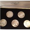 Image 1 : SET OF 5 MINT SILVER EISENHOWER DOLLARS, 1971-1974