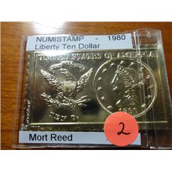 1980 $10 LIBERTY MUNISTAMP