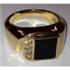 Image 1 : 18K MENS GOLD RING W/.24 CT VS DIAMONDS, 17.1 GRAMS GOLD