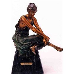  French Girl  Bronze Sculpture - Rancoulet
