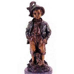  Alpine Boy  Bronze Sculpture - Haubner
