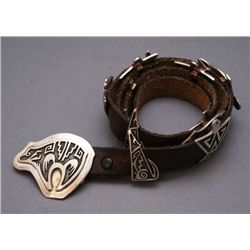 HOPI  STYLE  SILVER CONCHO BELT