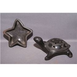 TWO SANTA CLARA POTTERY ITEMS