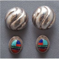 TWO PAIRS OF  EARRINGS