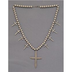 PUEBLO SILVER CROSS NECKLACE