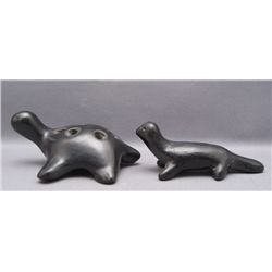 2 SANTA CLARA POTTERY ANIMALS