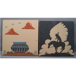 2 NAVAJO SAND PAINTINGS