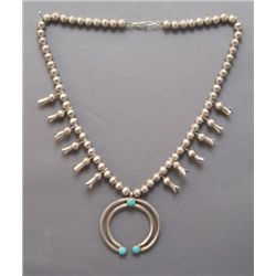 NAVAJO SILVER SQUASH BLOSSUM NECKLACE