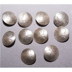 COLLECTION OF SILVER BUTTONS