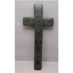 SAN ILDEFONSO POTTERY CROSS