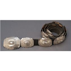 NAVAJO SILVER CONCHO BELT