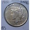 Image 1 : 1922 PEACE SILVER DOLLAR *RARE MS HIGH GRADE*!!