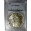 Image 1 : 1883 MORGAN DOLLAR PCGS MS64 est. $110-$120