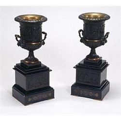 A pair of late 19th century bronzed two ha...