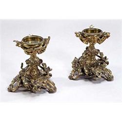 A pair of 19th century French gilt metal s...