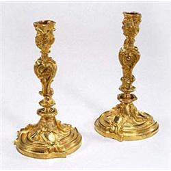 A pair of 20th century French gilt metal c...