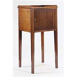 A late George III mahogany pot cupboard wi...