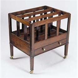 A mahogany canterbury with three slatted d...