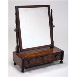 A George IV mahogany dressing table mirror...