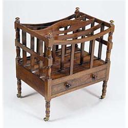 An early 19th century mahogany canterbury...