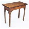 Image 1 : A mahogany rectangular card table,  with c...