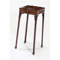 A George III mahogany square urn table, wi...