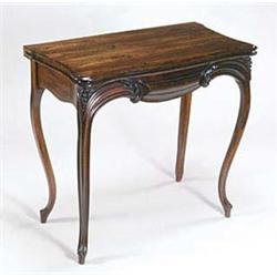 A 19th century Continental rosewood card t...