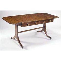 A George IV mahogany and satinwood crossba...