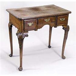 A mahogany side table in George III style,...