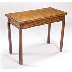 A George III mahogany tea table, the recta...
