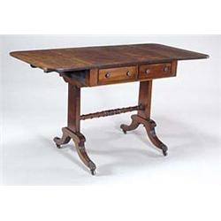A George IV mahogany sofa table, the recta...