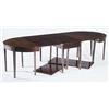 Image 1 : A mahogany "D" end dining table with four...