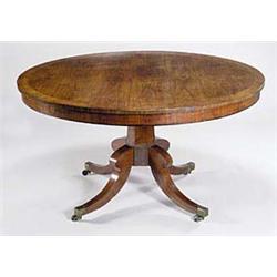 A George IV breakfast table, the round til...