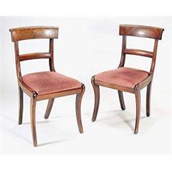 A set of six George IV mahogany rail back...