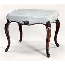 A Victorian rosewood shaped rectangular st...