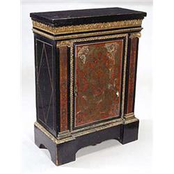 A French ebonised and boulle marquetry sid...