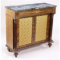 A rosewood and marquetry side cabinet in W...