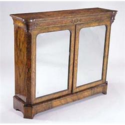 A Victorian figured and burr walnut, yew a...