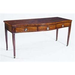 A George III mahogany serpentine fronted s...