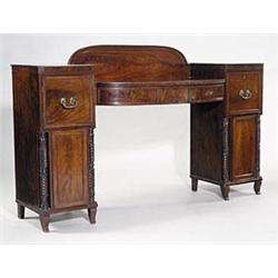 A George IV mahogany pedestal sideboard, w...