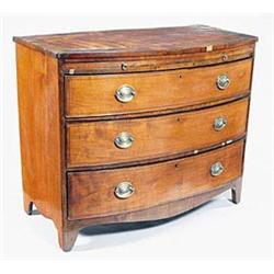 A late George III fruitwood and ebony stru...