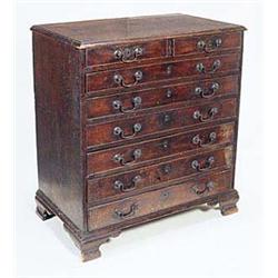 A George III mahogany chest of two short a...