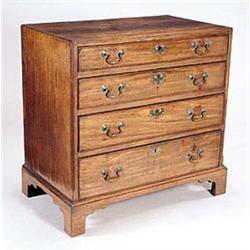 A George III mahogany flush top chest of f...